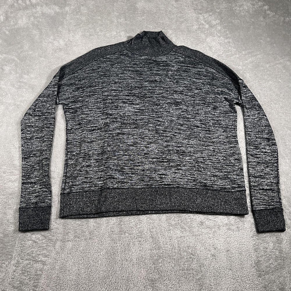 Rag & Bone Sweater Womens XS Heathered Black Mock Neck Long Sleeve Pullover Knit